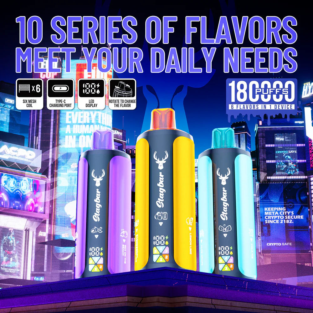 Stagbar 6 IN 1 180K Puffs Disposable Vape Wholesale - EU Warehouse | GeliVape - GeliVape Wholesale