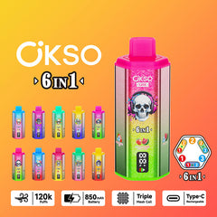 OKSO 6in1 120k Puffs Disposable Vape Wholesale - Bulk Buy | GeliVape - GeliVape Wholesale