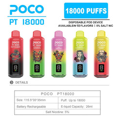 POCO PT 18000 Puffs Disposable Vape Wholesale - EU Warehouse | GeliVape - GeliVape Wholesale