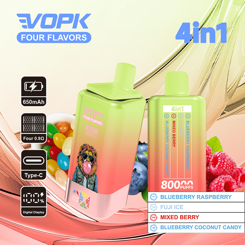 EU Warehouse VOPK FOUR FLAVORS 80000 Puffs Disposable Vape Wholesale - GeliVape Wholesale