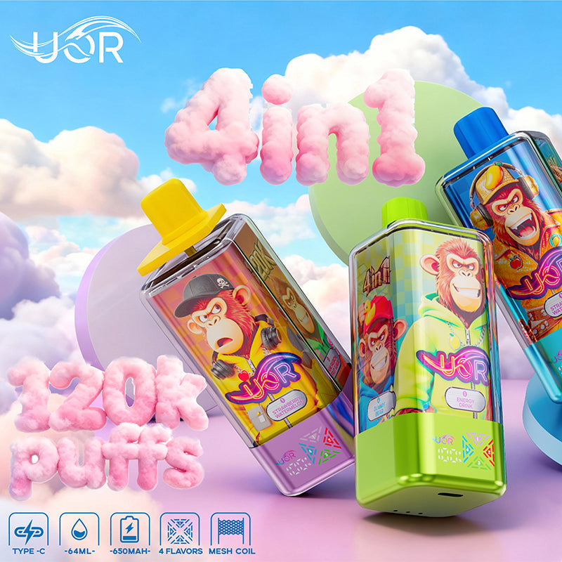 UOR 4-in-1 120K Puffs Disposable Vape Wholesale - EU Warehouse | GeliVape - GeliVape Wholesale