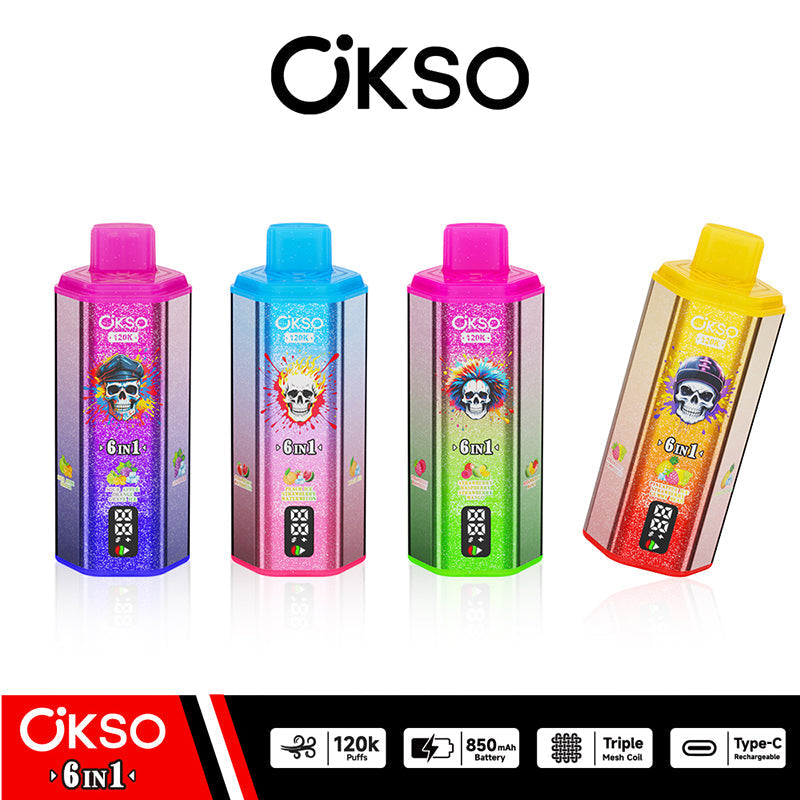 OKSO 6in1 120k Puffs Disposable Vape Wholesale - Bulk Buy | GeliVape - GeliVape Wholesale