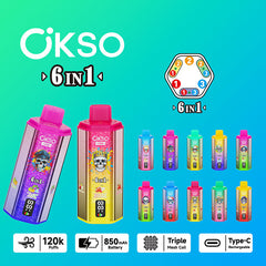 OKSO 6in1 120k Puffs Disposable Vape Wholesale - Bulk Buy | GeliVape - GeliVape Wholesale
