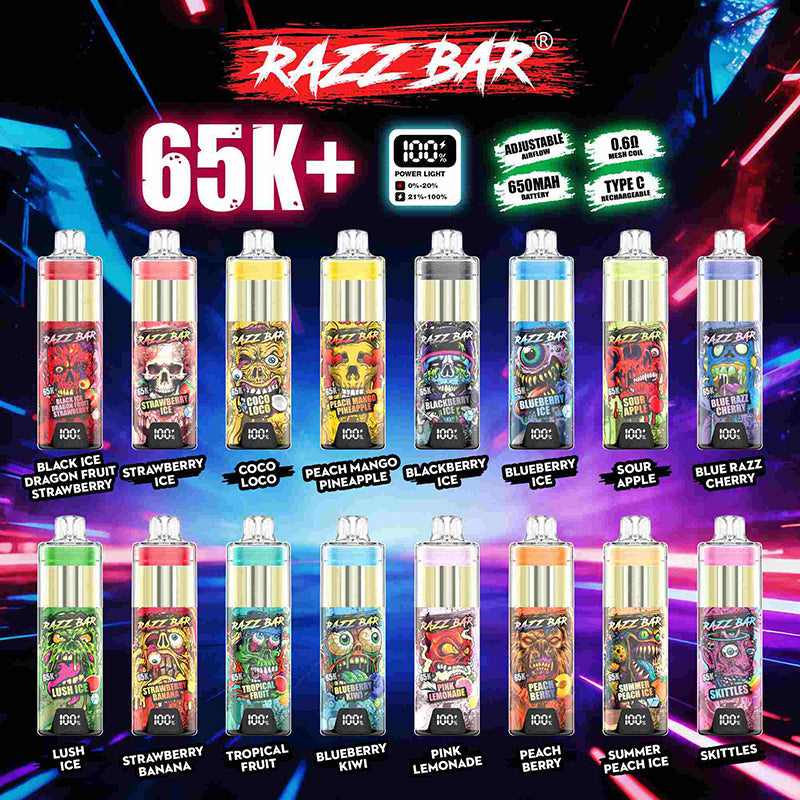 Razz Bar 65k+ Puffs Disposable Vape Wholesale - Bulk Buy | GeliVape - GeliVape Wholesale