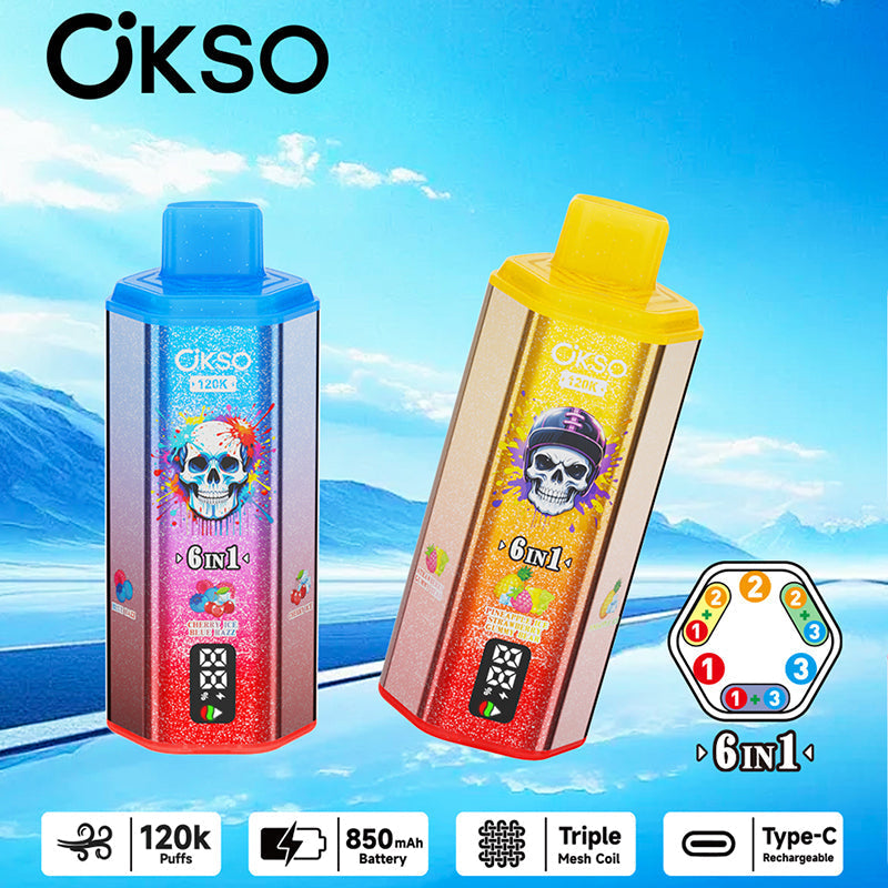OKSO 6in1 120k Puffs Disposable Vape Wholesale - Bulk Buy | GeliVape - GeliVape Wholesale