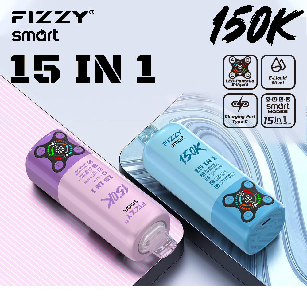 EU Warehouse FIZZY SMART 15 IN 1 150k Puffs 80ml Disposable Vape Wholesale - GeliVape Wholesale