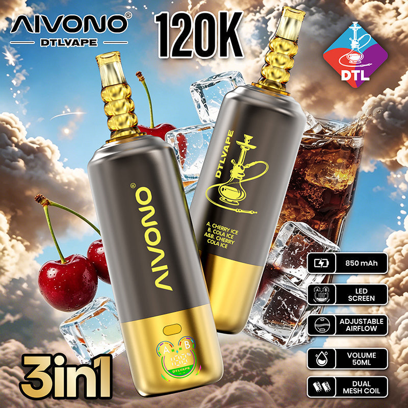 AIVONO DTL 3IN1 120K Puffs Wholesale - EU Warehouse | GeliVape - GeliVape Wholesale