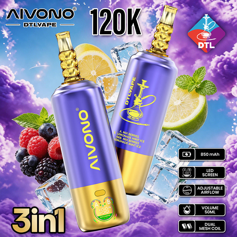 AIVONO DTL 3IN1 120K Puffs Wholesale - EU Warehouse | GeliVape - GeliVape Wholesale