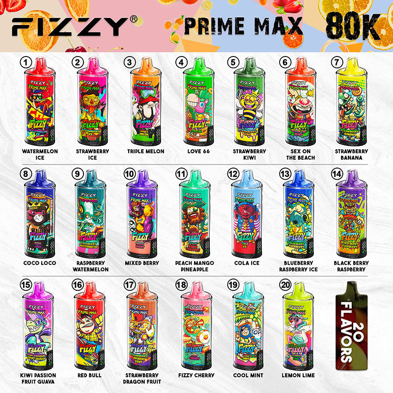 FIZZY PRIME MAX 80000 Puffs Wholesale - EU Warehouse | GeliVape - GeliVape Wholesale