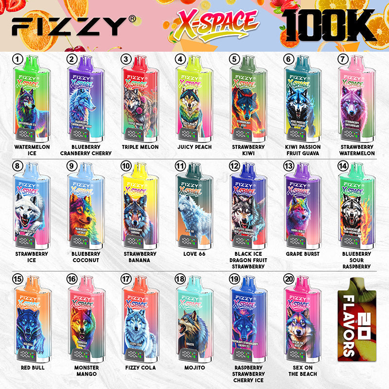 FIZZY X-SPACE 100K Puffs Wholesale - EU Warehouse | GeliVape - GeliVape Wholesale