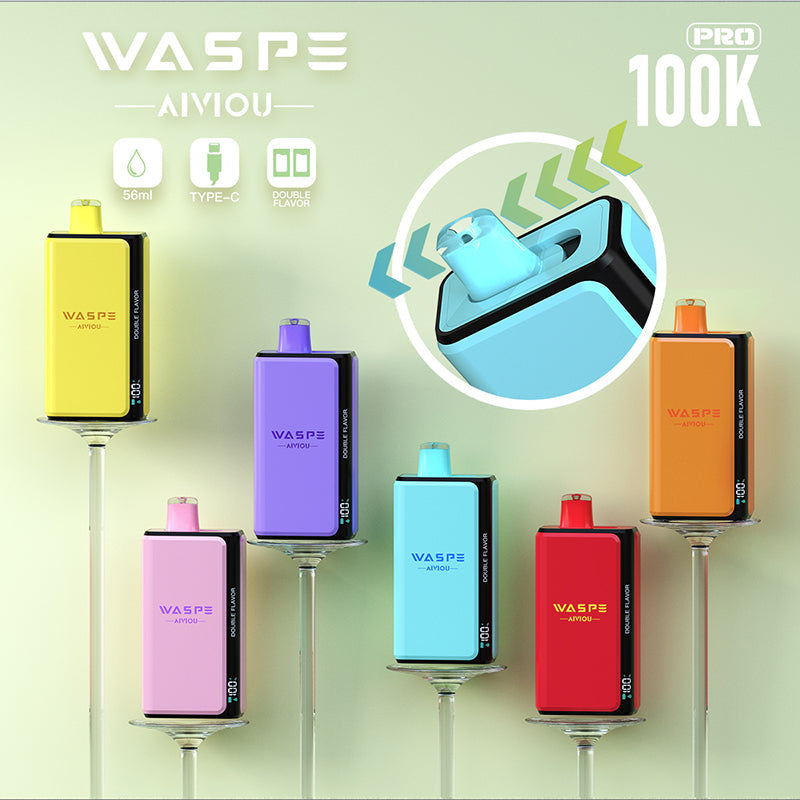EU Warehouse Waspe Double Flavor PRO 100K Puffs Disposable Vape Wholesale - GeliVape Wholesale