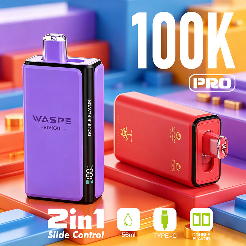 EU Warehouse Waspe Double Flavor PRO 100K Puffs Disposable Vape Wholesale - GeliVape Wholesale