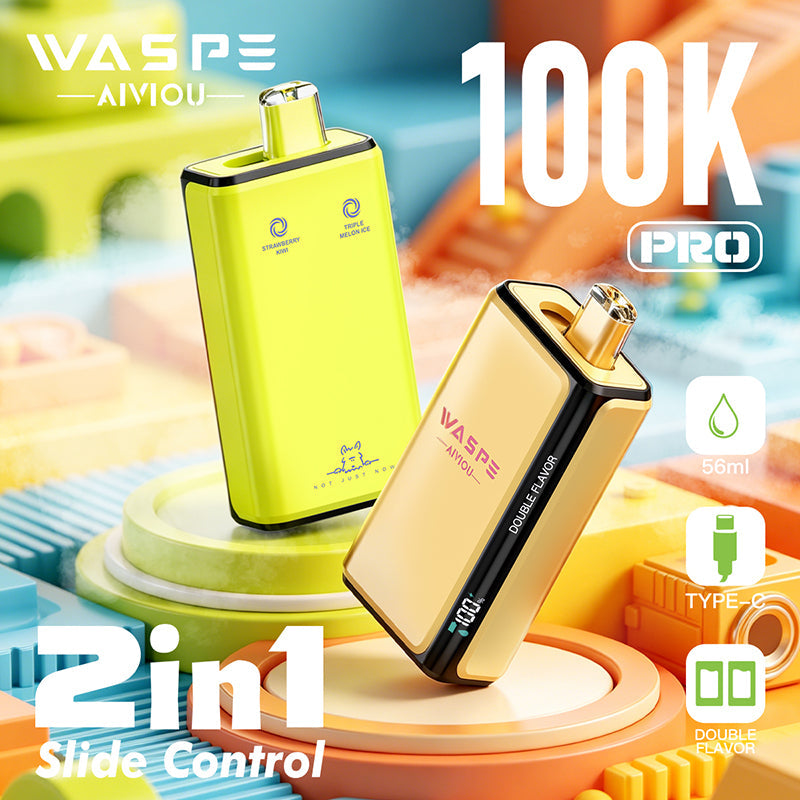 EU Warehouse Waspe Double Flavor PRO 100K Puffs Disposable Vape Wholesale - GeliVape Wholesale