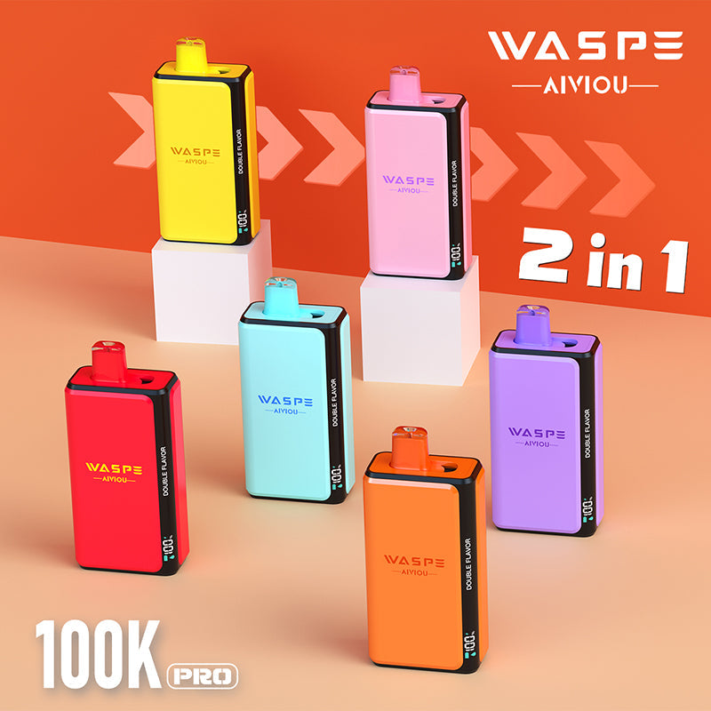 EU Warehouse Waspe Double Flavor PRO 100K Puffs Disposable Vape Wholesale - GeliVape Wholesale