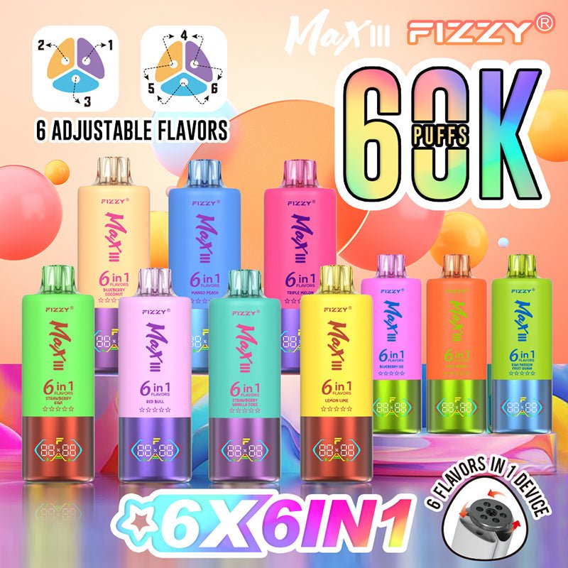 EU Warehouse FIZZY 6IN1 60000 Puffs Disposable Vape Wholesale - GeliVape Wholesale
