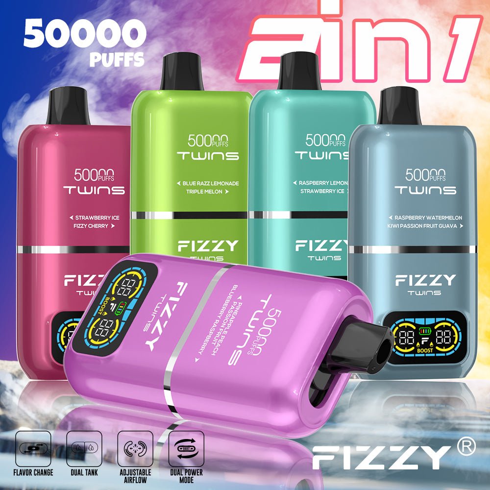 EU Warehouse FIZZY TWINS 50000 Puffs Disposable Vape Wholesale - GeliVape Wholesale