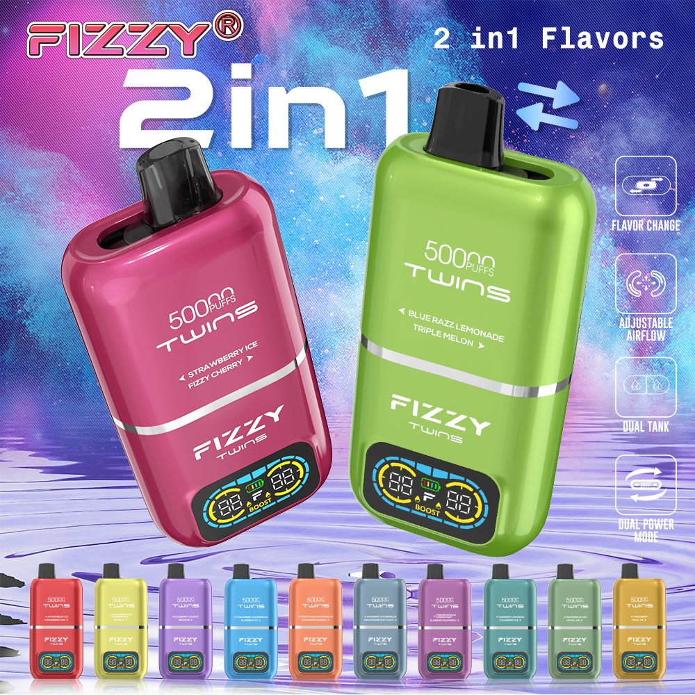 EU Warehouse FIZZY TWINS 50000 Puffs Disposable Vape Wholesale - GeliVape Wholesale