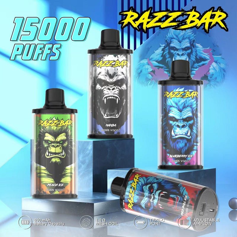 EU Warehouse Razz Bar 15000 Puffs 28ml Disposable Vape Wholesale - GeliVape Wholesale