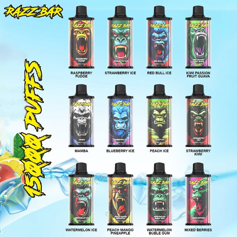 EU Warehouse Razz Bar 15000 Puffs 28ml Disposable Vape Wholesale - GeliVape Wholesale