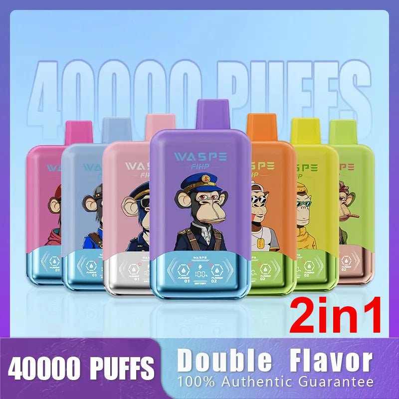 EU Warehouse WASPE Fihp 2 in 1 40000 Puffs Disposable Vape Wholesale - GeliVape Wholesale