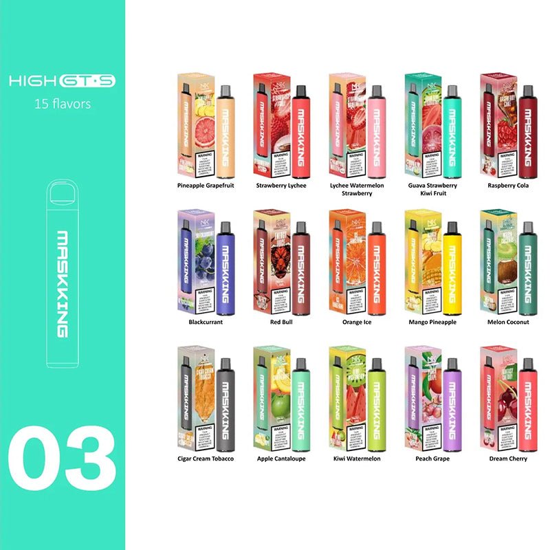 MASKKING HIGH GTS 2500 Puffs Disposable Vape Wholesale - EU Warehouse | GeliVape - GeliVape Wholesale