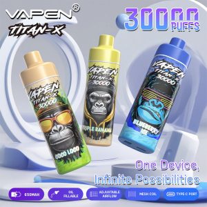 VAPEN TITAN-X 30000 Puffs 使い捨て Vape 卸売り - EU倉庫 | GeliVape - GeliVape 卸売り