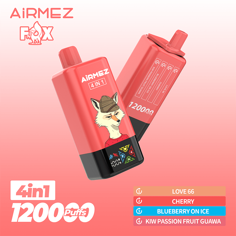 Airmez Fox 4-In-1 120K Puffs Disposable Vape Wholesale-Eu Warehouse | Gelivape 6 AiRMEZ Fox 4-in-1 120000 Puffs 使い捨て Vape 卸売り - EU倉庫 | GeliVape - GeliVape 卸売り