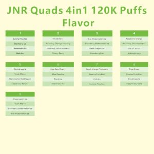 JNR Quads 4in1 120 000 Puffs Desechables Vape Venta al por mayor - Almacén en la UE | GeliVape - GeliVape Venta al por mayor
