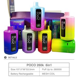 Poco 6In1 260K Puffs Disposable Vape Wholesale-Eu Warehouse | Gelivapeの別の見方