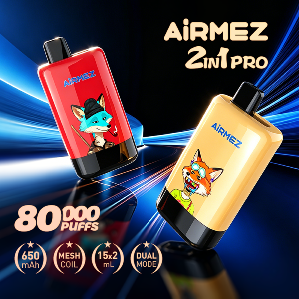 Airmez Fox 2IN1 PRO 80000 Puffs minimalist ergonomic design