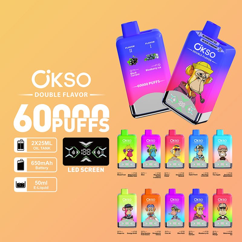 Okso Double Flavors 60000 Puffs Disposable Vape Wholesale-EU Warehouse | GeliVape 6 Okso Double Flavors 60000 Puffs Disposable Vape Wholesale-EU Warehouse | GeliVape - Image 4