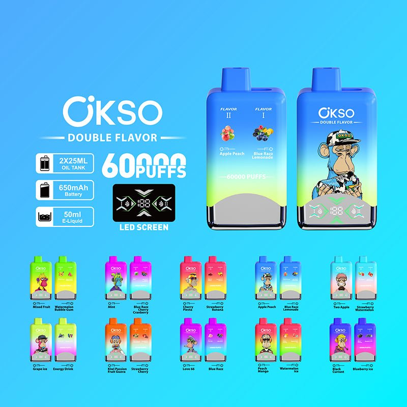 Okso Double Flavors 60000 Puffs Disposable Vape Wholesale-EU Warehouse | GeliVape 5 Okso Double Flavors 60000 Puffs Disposable Vape Wholesale-EU Warehouse | GeliVape - Image 3